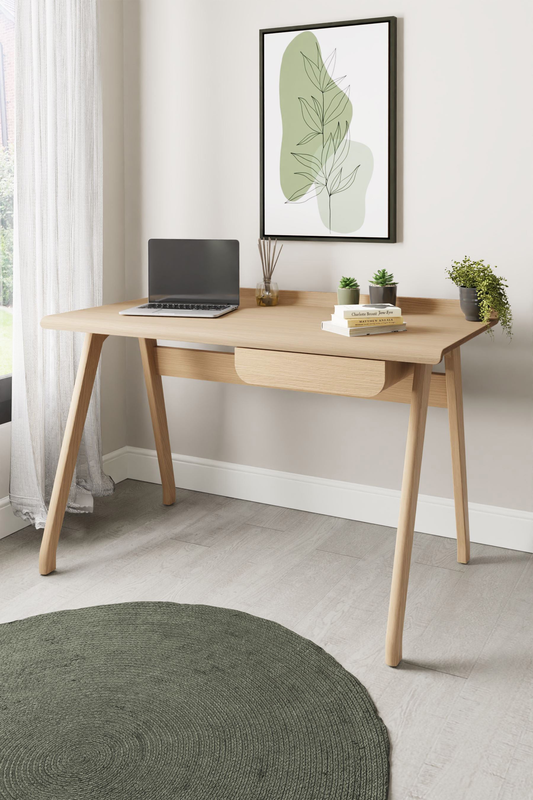 Jual Furnishings Side Drawer Desk Oak PC811