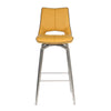 Shankar Medallion Yellow Leather Match Swivel Bar Chair
