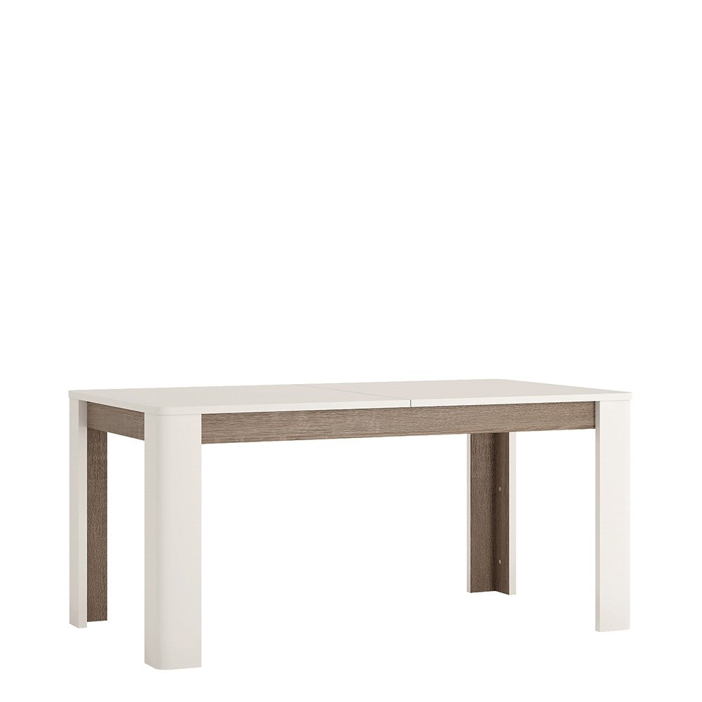 Axton Norwood Living Extending Dining Table +  6 Milan High Back Chair White