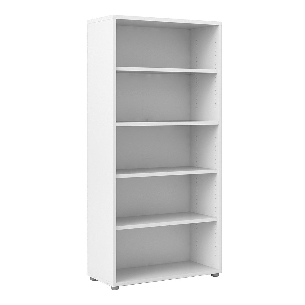 Axton Trinity Prima Bookcase 4 Shelves in White