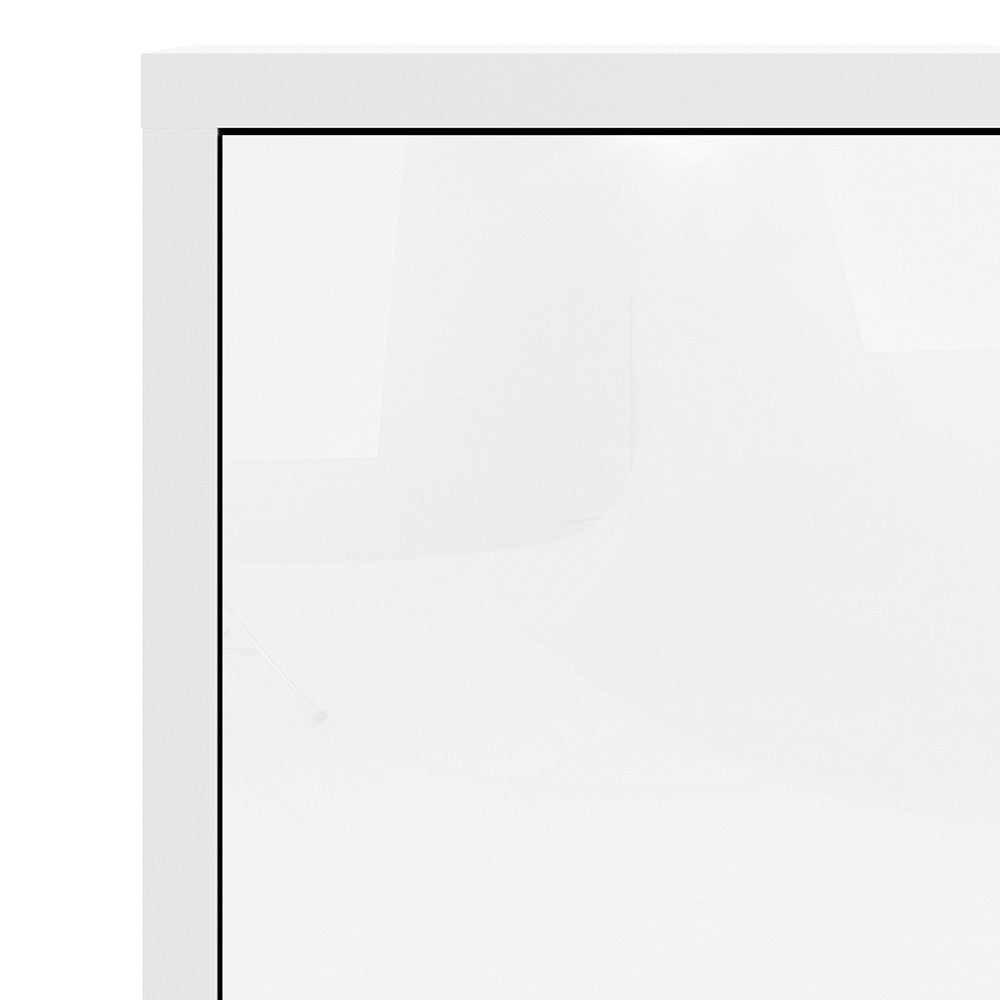 Axton Trinity Bookcase 2 Shelves with 2 Doors in White