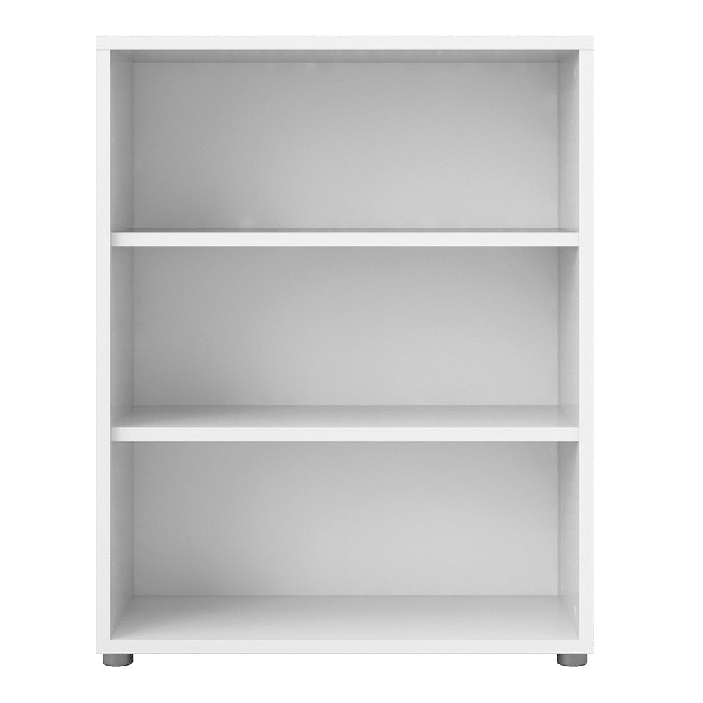 Axton Trinity Bookcase 2 Shelves in White