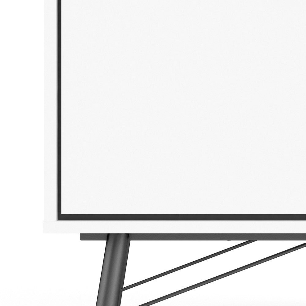 Axton Longwood Sideboard With 1 Door + 2 Drawers In Matt White