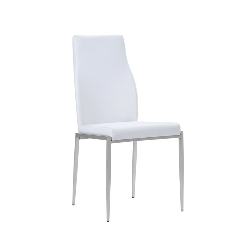 Axton Woodlawn Medium Extending Dining Table 140/180 cm + 4 Milan High Back Chair White.