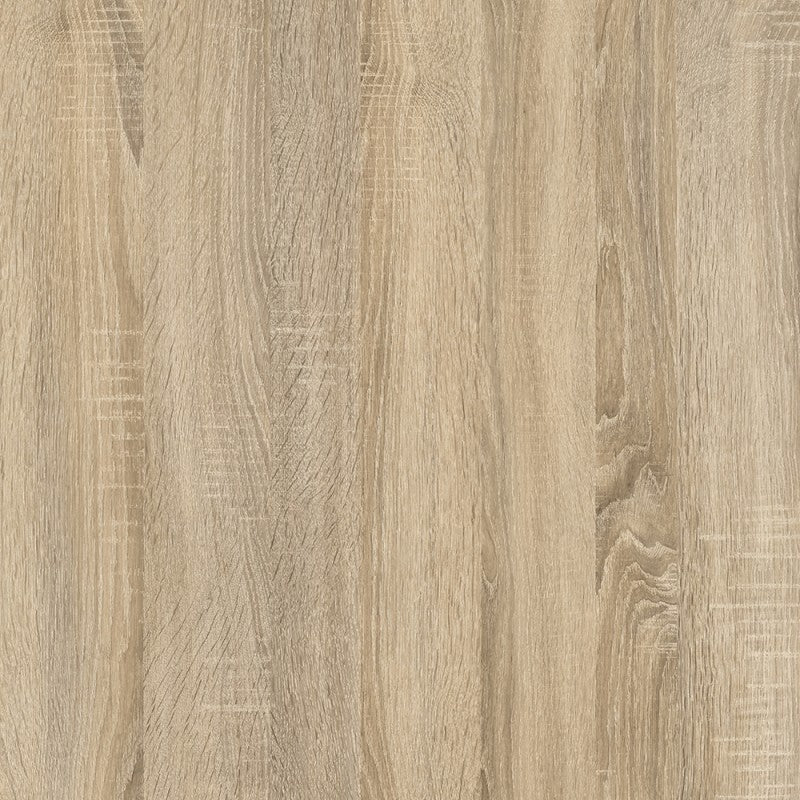 Axton Throggs 1 Drawer Bedside With Open Shelf (LH) in Stirling Oak with Matt Black Fronts