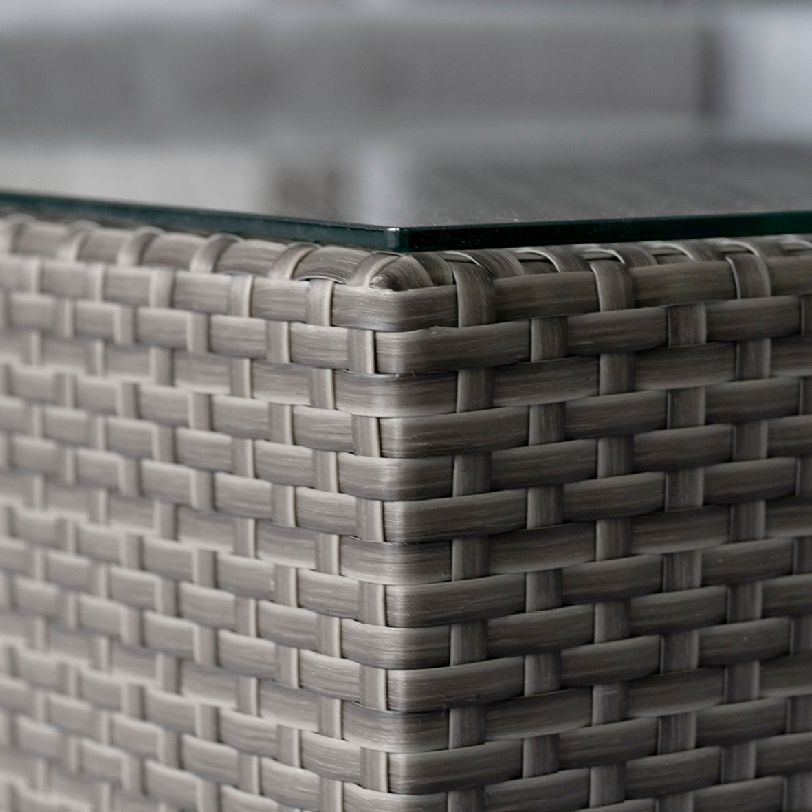 Home Junction Salvador Grey Contemporary 4 Seater Sofa with Large Footstool & Coffee Table