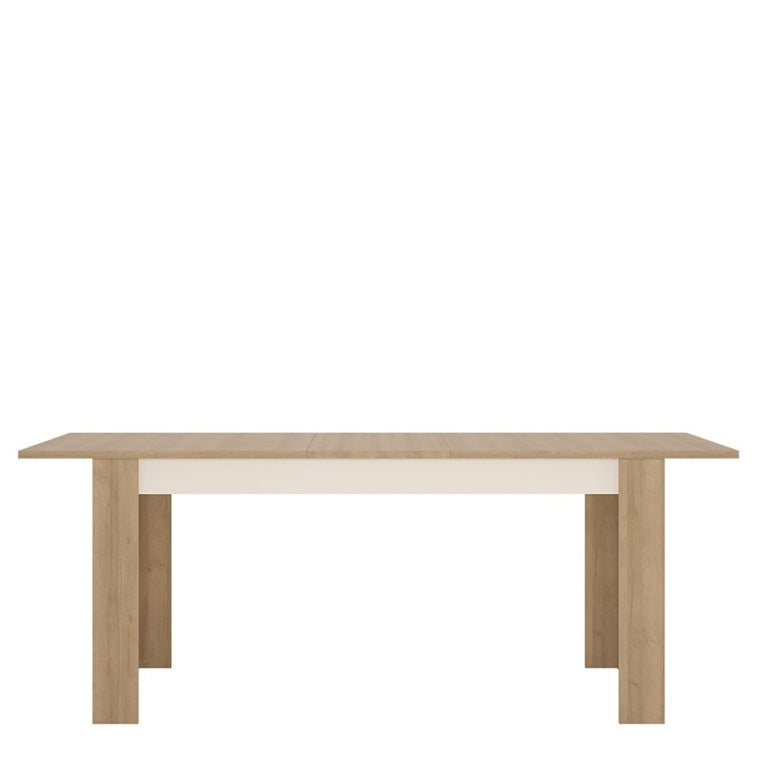 Axton Woodlawn Large Extending Dining Table 160/200 cm In Riviera Oak/White High Gloss