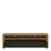 Axton  Morris 2 Drawer TV Unit in Lefkas Oak With Matt Black Fronts
