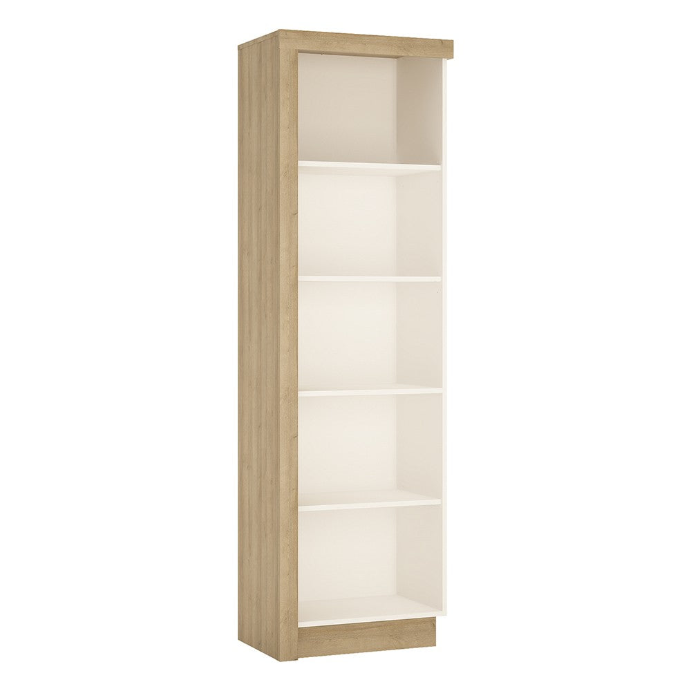 Axton Woodlawn Bookcase (RH) In Riviera Oak/White High Gloss