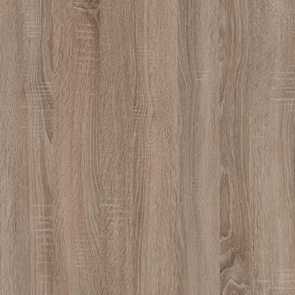 Axton Norwood Living Tall Glazed Narrow Display Unit (LHD) In White With A Truffle Oak Trim