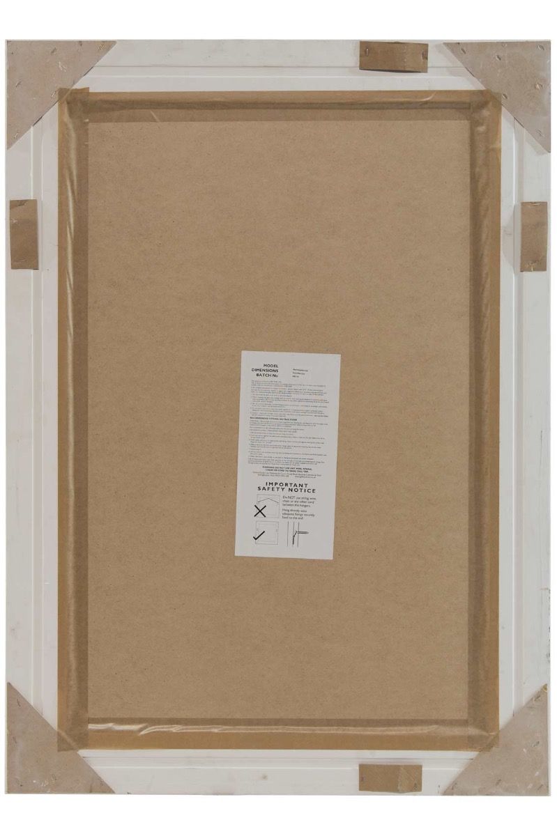 Carrington Cream Baroque Ornate Flourish Large Wall Mirror 110 x 79 CM