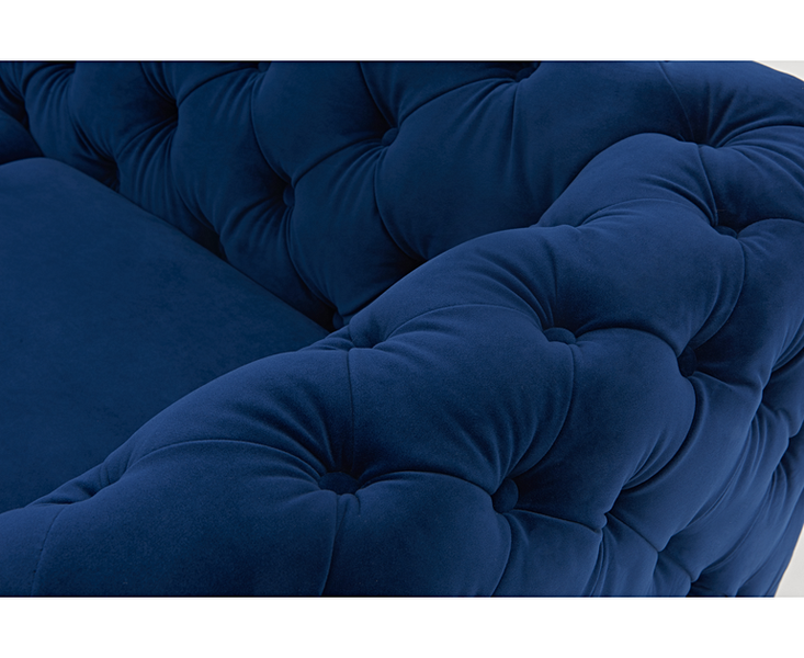 Alegra Blue Plush Armchair