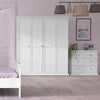 Axton Westchester Wardrobe with 4 Doors In White