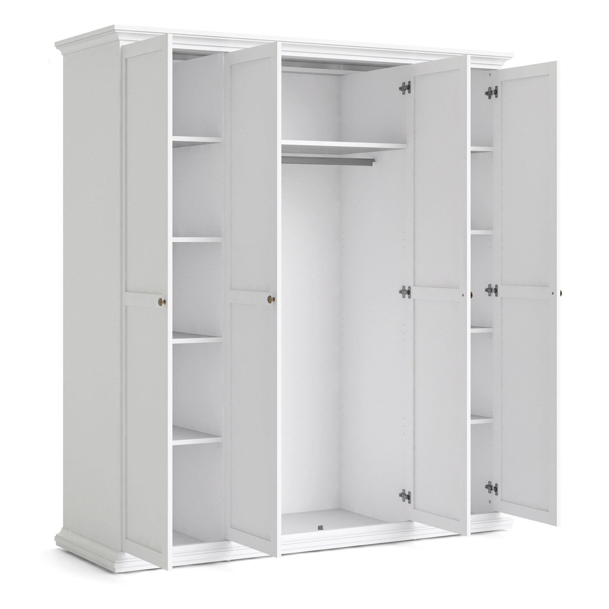 Axton Westchester Wardrobe with 4 Doors In White
