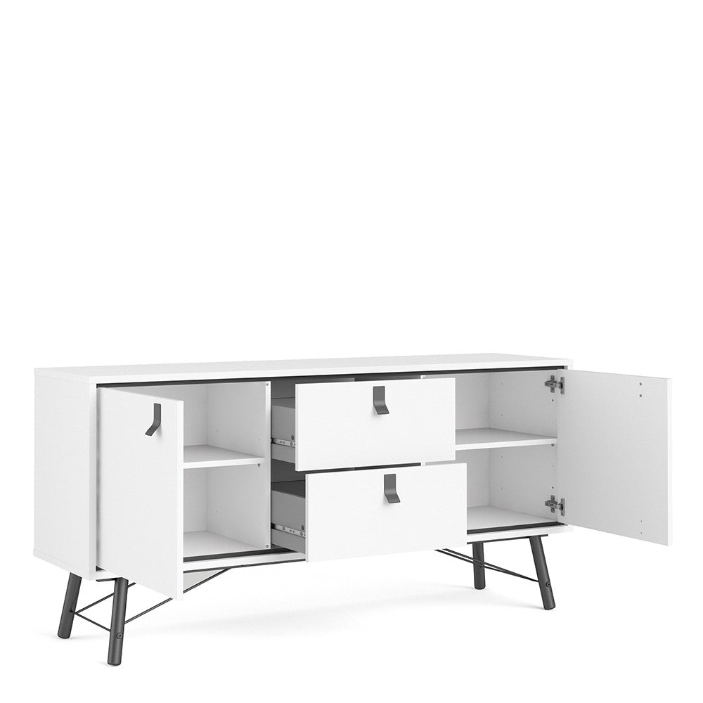 Axton Longwood Sideboard 2 Doors + 2 Drawers In Matt White
