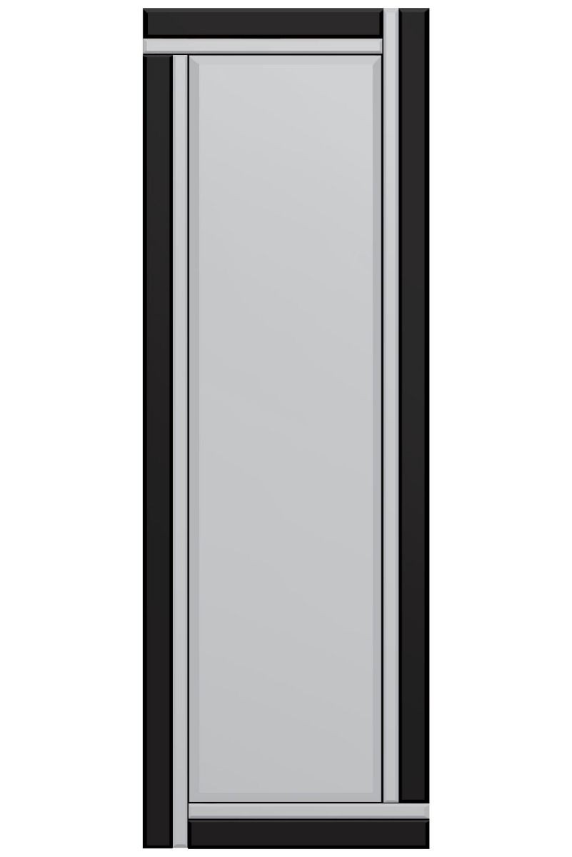 Carrington Black and Mirror Double Bevel Venetian Free Standing Cheval Dress Mirror 5ft7 x 1ft11 170cm x 58cm